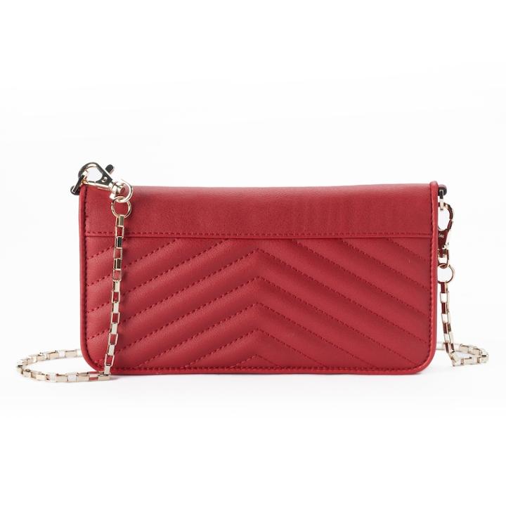 Apt. 9&reg; Nina Quilted Chevron Crossbody Wallet, Women's, Dark Red