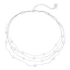 Dana Buchman Disc Multi Strand Station Necklace, Women's, Silver