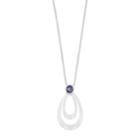 Dana Buchman Double Teardrop Pendant Necklace, Women's, Purple