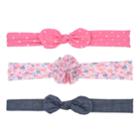 Baby Girl Carter's 3-pack Bow & Floral Headbands, Size: 0-6 Months, Multicolor