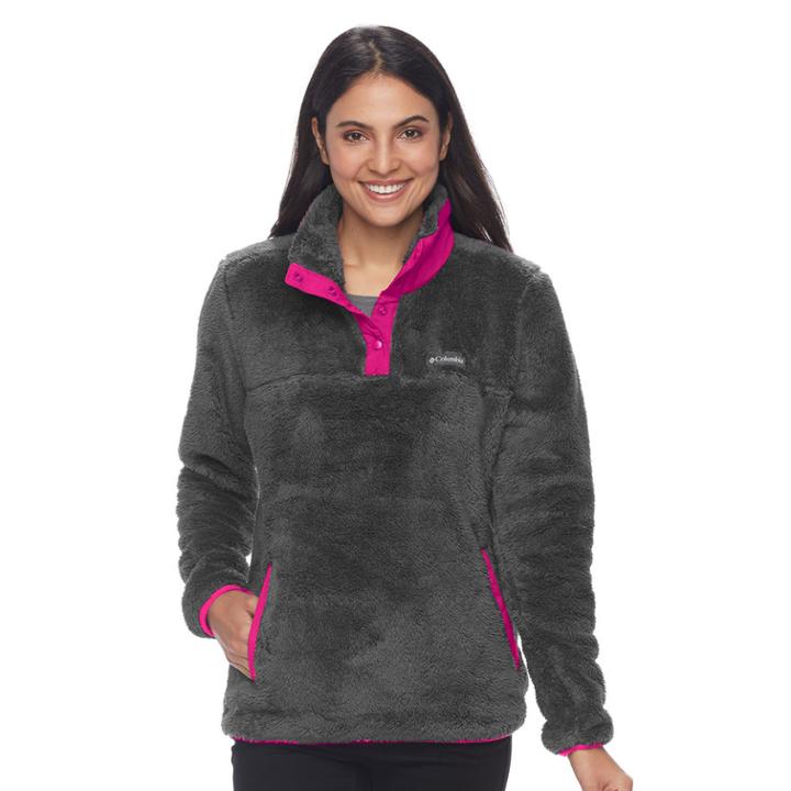 Plus Size Columbia Double Springs Fleece Pullover Sweatshirt, Women's, Size: 1xl, Med Grey