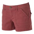 Juniors' Unionbay Stretch Twill Shortie Shorts, Girl's, Size: 9, Med Red