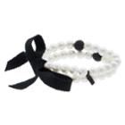 Simply Vera Vera Wang Simulated Pearl & Fireball Stretch Bracelet Set, Women's, Multicolor