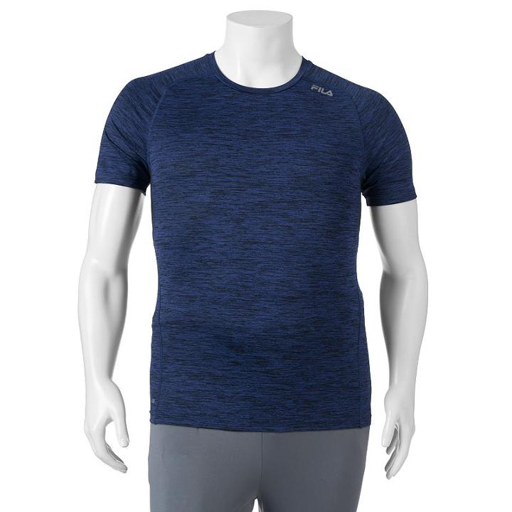 Big & Tall Fila Sport&reg; Fitted Tru-dry Space-dyed Performance Tee, Men's, Size: 3xl Tall, Blue