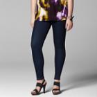 Plus Size Simply Vera Vera Wang Rivet Denim Leggings, Women's, Size: 1xl, Dark Blue
