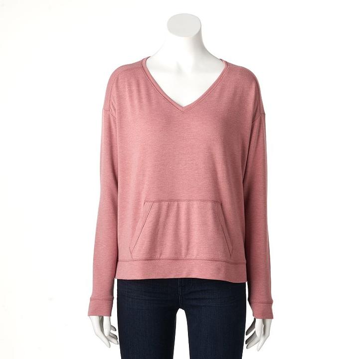Women's Sonoma Goods For Life&trade; Drop-shoulder Sweatshirt, Size: Medium, Med Pink