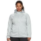 Plus Size Tek Gear&reg; Fleece Full-zip Hoodie, Women's, Size: 1xl, Light Grey