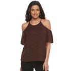 Apt. 9, Women's &reg; Keyhole Cold-shoulder Tank, Size: Xl, Med Brown