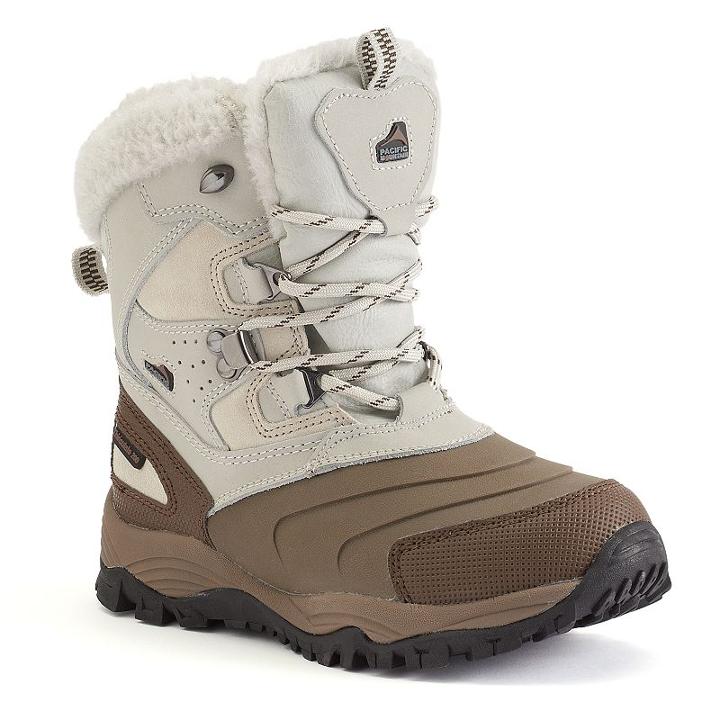 Pacific Mountain Steppe Jr. Girls' Winter Boots, Kids Unisex, Size: 1, White
