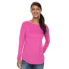 Women's Apt. 9&reg; Essential Crewneck Tee, Size: Medium, Med Pink