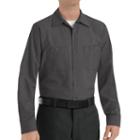 Red Kap, Men's Classic-fit Industrial Button-down Work Shirt, Size: Large, Grey