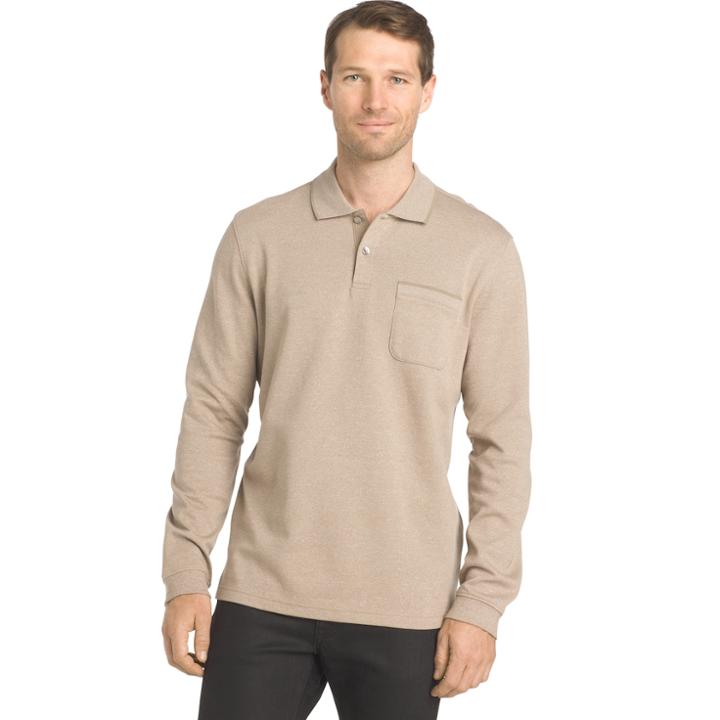 Big & Tall Van Heusen Flex Classic-fit Stretch Polo, Men's, Size: 4xb, Dark Beige