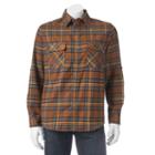Men's Woolrich Hikers Trail Modern-fit Flannel Button-down Shirt, Size: Large, Med Brown