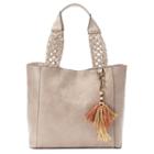 Sonoma Goods For Life&trade; Bernadette Beaded Tassel Tote, Women's, White Oth