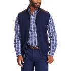 Big & Tall Chaps Classic-fit Suede-trim Sweater Vest, Men's, Size: 3xb, Blue (navy)