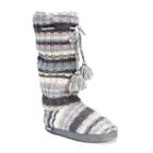 Muk Luks Women's Grace Tall Boot Slippers, Size: Large, Grey