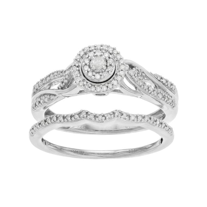 Always Yours 1/4 Carat T.w. Diamond Engagement Ring Set, Women's, Size: 7, White