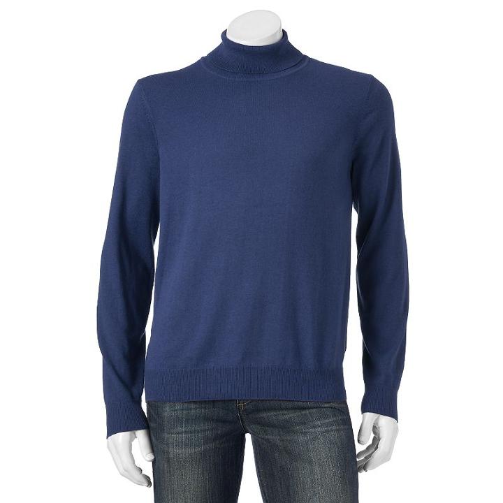 Big & Tall Croft & Barrow&reg; Classic-fit Turtleneck Sweater, Men's, Size: 4xb, Dark Blue