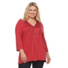 Plus Size World Unity Ladder Stitch Bib Top, Women's, Size: 3xl, Orange Oth