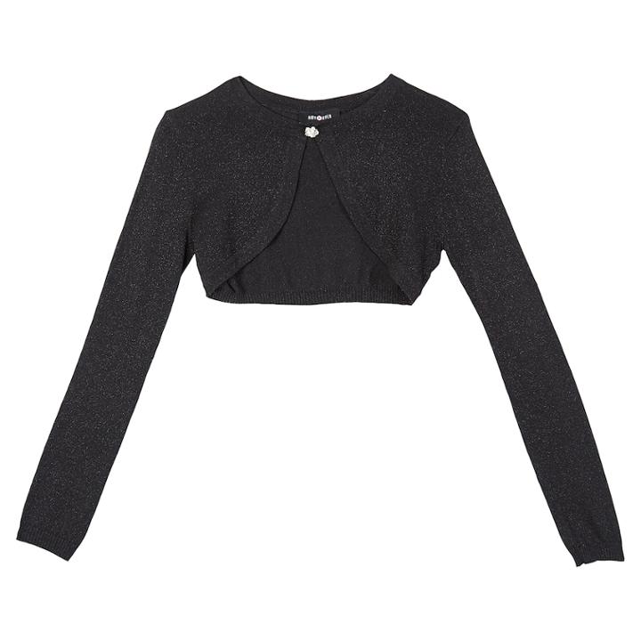 Girls 7-16 Iz Amy Byer Lurex Shrug, Size: Xl, Black