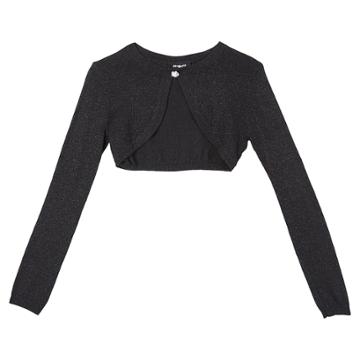 Girls 7-16 Iz Amy Byer Lurex Shrug, Size: Xl, Black