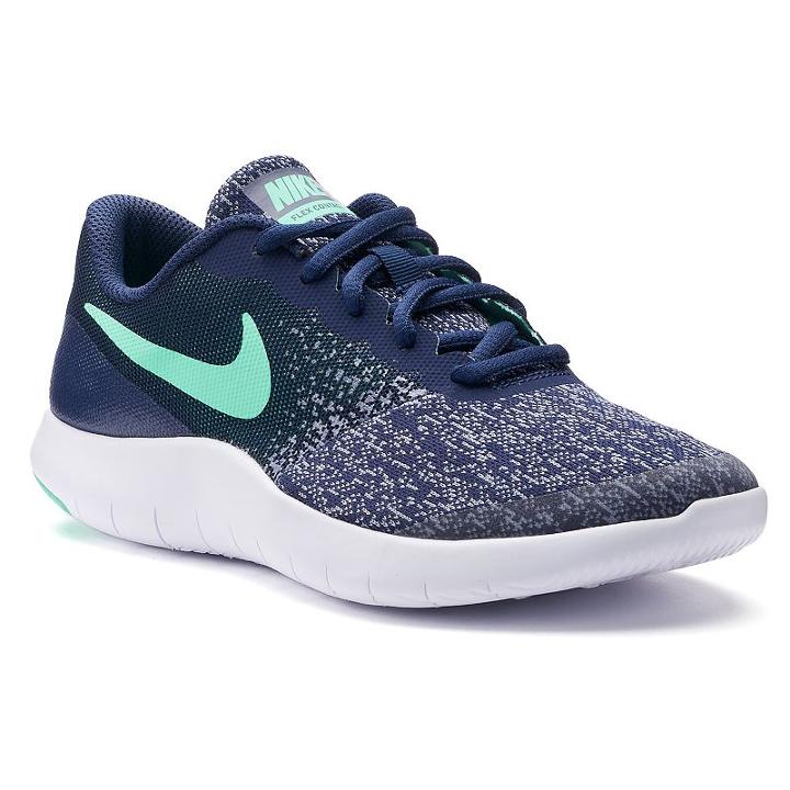 Nike Flex Contact Grade School Girls' Sneakers, Size: 5, Dark Blue