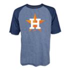 Men's Stitches Houston Astros Raglan Tee, Size: Xxl, Blue (navy)