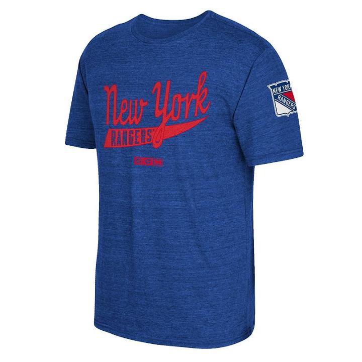 Men's Ccm New York Rangers Strike First Tee, Size: Large, Blue