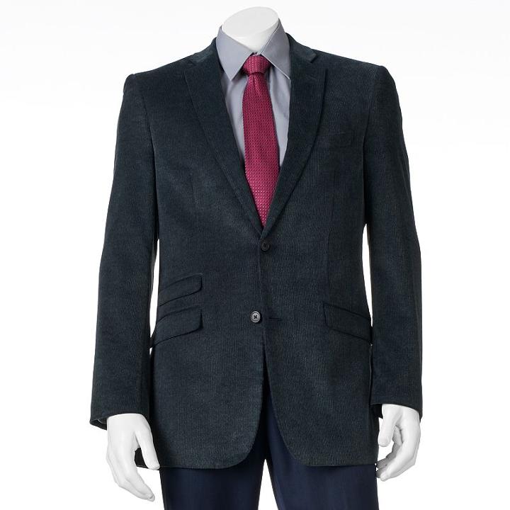 Men's Adolfo Slim-fit Frosted Corduroy Sport Coat, Size: 40 - Regular, Grey Other