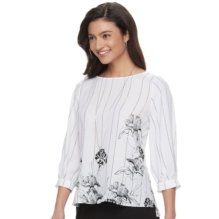 Women's Apt. 9® Crepe Top, Size: Small, White