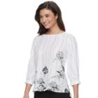 Women's Apt. 9&reg; Crepe Top, Size: Small, White