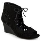 Journee Collection Zola Women's Wedge Sandals, Girl's, Size: 10, Black