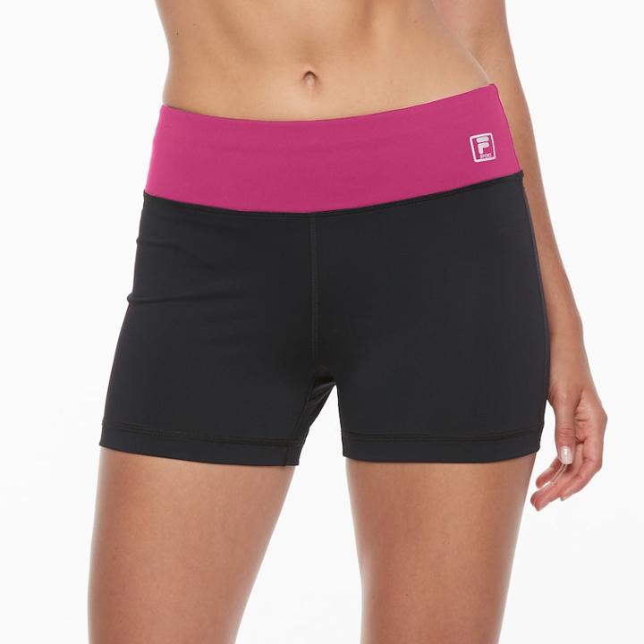Women's Fila Sport&reg; Tru-dry High-waist Fitted Performance Shorts, Size: Medium, Oxford