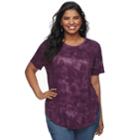 Juniors' Plus Size Mudd&reg; Tie-dye Tee, Teens, Size: 3xl, Purple