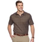 Big & Tall Van Heusen Flex Classic-fit Windowpane Polo, Men's, Size: Xl Tall, Med Brown