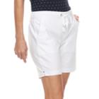 Women's Croft & Barrow&reg; Pull-on Sheeting Shorts, Size: Small, White