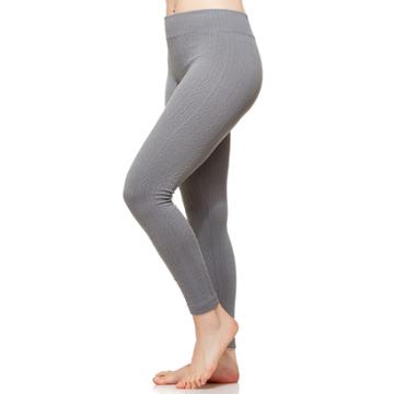 Women's Hottotties By Terramar Knitted Fleece Leggings, Size: Small, Med Grey