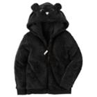 Girls 4-8 Sherpa Zipper Hoodie, Size: 6x, Black