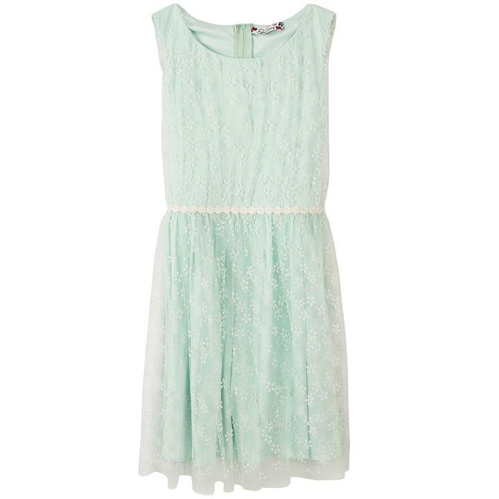 Girls 7-16 Speechless Flocked Floral Embroidered Dress, Girl's, Size: 7, Blue Other
