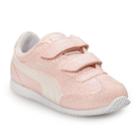 Puma Steeple Glitz Glam V Toddler Girls' Shoes, Size: 7 T, White