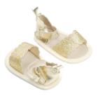 Baby Girl Oshkosh B'gosh&reg; Metallic Gold Scalloped Crib Sandal, Size: 3-6 Months, Multicolor
