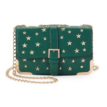 Kiss Me Couture Star Studded Crossbody Bag, Women's, Green