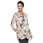 Women's Dana Buchman Everyday Casual Curved Hem V-neck Top, Size: Medium, Pink