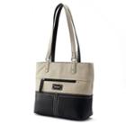 Stone And Co. Donna Colorblock Leather Tote, Women's, White Oth