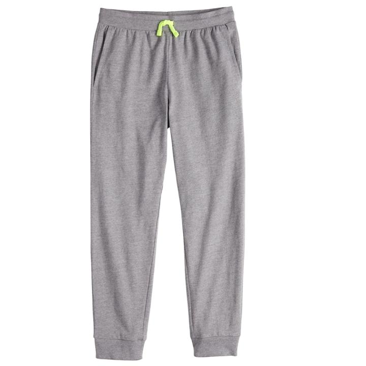 Boys 8-20 Tek Gear Lightweight Jersey Jogger Pant, Size: S(8), Dark Grey