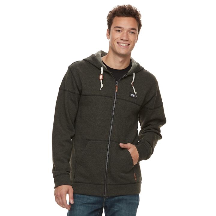 Men's Vans Humbles Full-zip Hoodie, Size: Medium, Dark Green