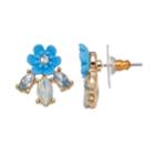 Lc Lauren Conrad Blue Flower Nickel Free Stud Earrings, Women's