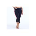 Plus Size Marika Curves Tie-dye High-waisted Tummy Control Capri Leggings, Women's, Size: 2xl, Light Red