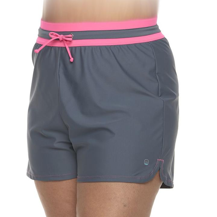 Plus Size Free Country Swim Shorts, Women's, Size: 1xl, Grey Other