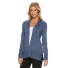 Women's Croft & Barrow&reg; Essential Open Front Cardigan, Size: Xs, Med Blue